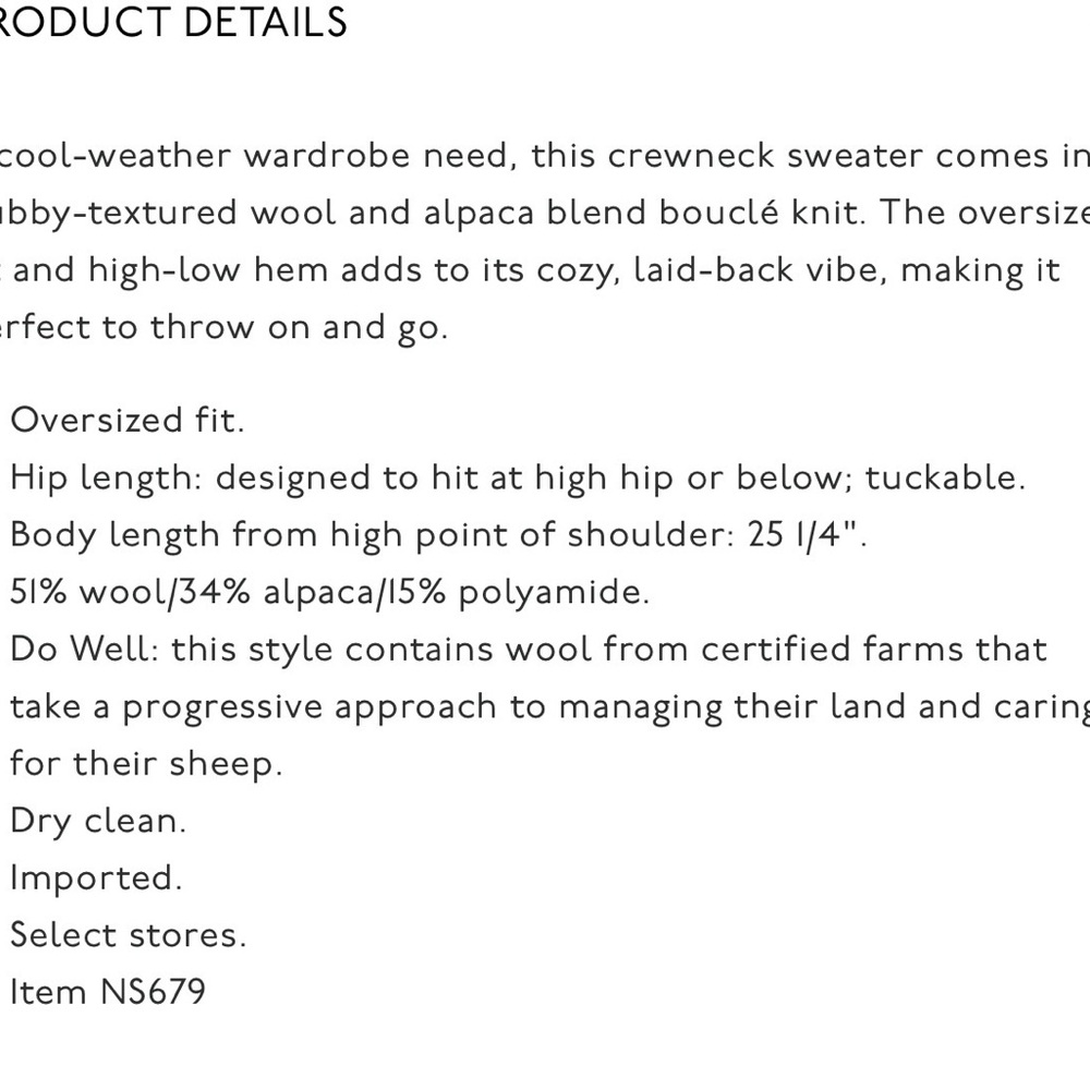 Madewell Wool-Alpaca Blend Bouclé-Knit Oversized Sweater - Picture 3 of 6